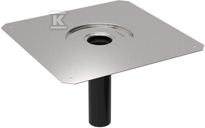 Przyłącze DN56mm paroizolacji (kołnierz + króciec PEHD) z tworzywa sztucznego lub bitumu, odpływ pionowy, do wpustów dachowych o przepustowości 12 l/s (Pluvia) 359.113.00.1 - obrazek 1
