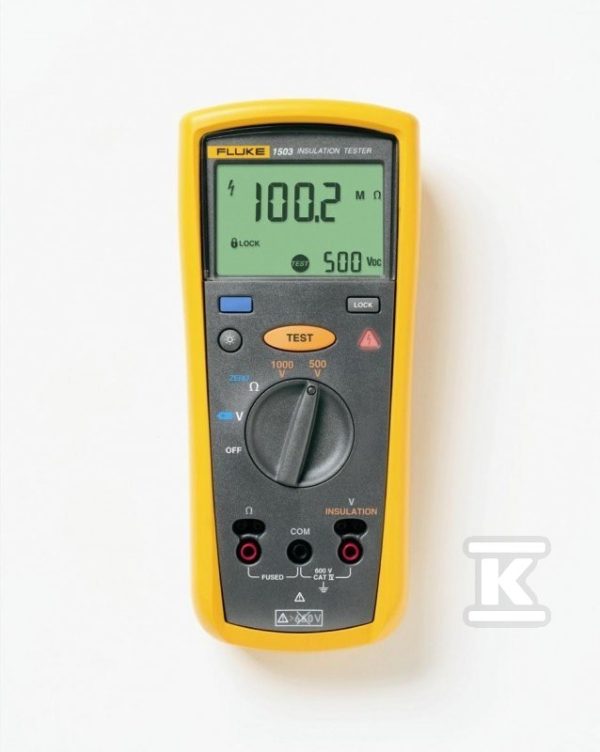 Tester rezystancji izolacji 1503 przenośny, CAT IV 600V, napięcie probiercze 500V, 1000V (+20%, -0%) 2427883