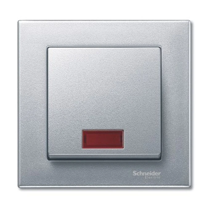 Merten System M Klawisz pojedynczy z okienkiem aluminiowy MTN433860 - obrazek 3