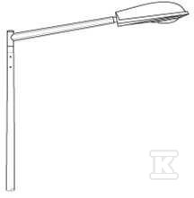Wysiegnik profilowany W12/1/1 jedno ramię, wysięg ramienia 1m.Średnica uchwytu lampy fi 48 W12/1/1-60/10/01