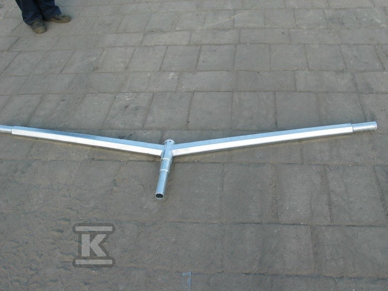Wysiegnik profilowany W12/2/1,5 dwa ramiona, wysięg ramienia 1,5m.Średnica uchwytu lampy fi 60. Uklad ramion 180stopni W12/2/1,5-60/10/180 - obrazek 1