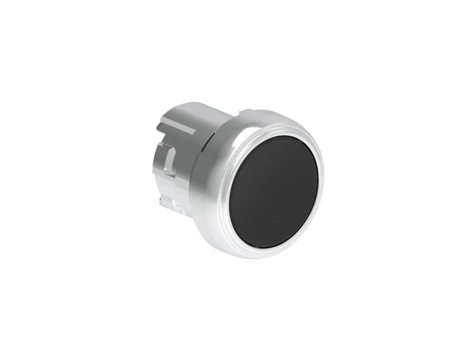 Metalowy przycisk fi22mm kryty samoczynny powrót Czarny LPSB102 - obrazek 1