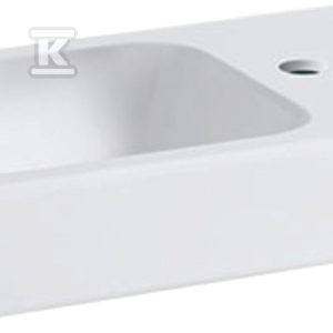 Umywalka iCon kompaktowa, B53 cm, 13.5 cm, T31 cm, bez przelewu, z otworem na baterię po prawej stronie, z powierzchnią odkładczą po prawej stronie, KeraTect 124053600 Umywalka iCon kompaktowa, B53 cm, 13.5 cm, T31 cm, bez przelewu, z otworem na baterię po prawej stronie, z powierzchnią odkładczą po prawej stronie, KeraTect 124053600