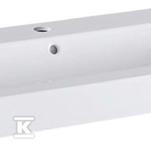 Umywalka iCon, B90 cm, H16 cm, T48.5 cm, z przelewem, z otworem na baterię, KeraTect 124090600 Umywalka iCon, B90 cm, H16 cm, T48.5 cm, z przelewem, z otworem na baterię, KeraTect 124090600