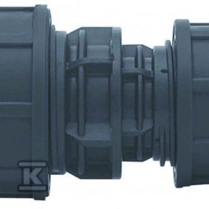 Złączka zaciskowa PP 50×32 PN16, do rur PE, kolor czarny 13065032
