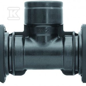 Trójnik zaciskowy PP 90st. 25×3/4″x25 GW gwint wewnętrzny PN16, do rur PE, kolor czarny 13042502 Trójnik zaciskowy PP 90st. 25×3/4″x25 GW gwint wewnętrzny PN16, do rur PE, kolor czarny 13042502