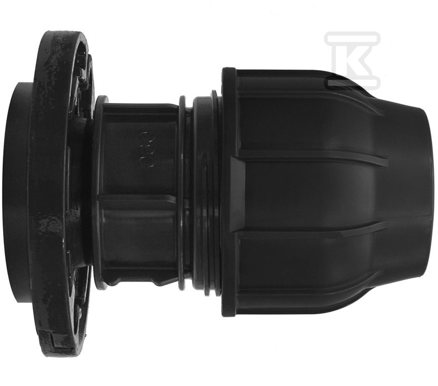 Kryza zaciskowa PP 90x3" DN80, PN10/PN16 z kołnierzem, do rur PE, kolor czarny 13629080 - obrazek 1