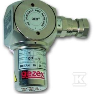 Dwuprogowy detektor metanu metan, 10/30% DGW, wykonanie F4-C, sensor IR, obudowa mosiężna DEX-1R2/N