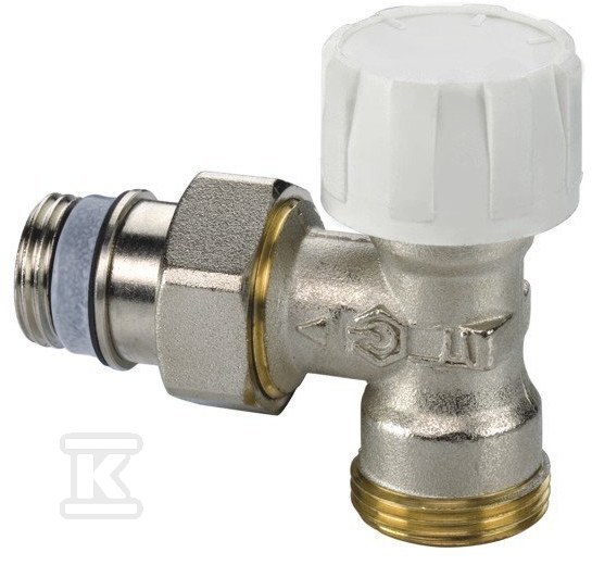 Zawór termostatyczny 1/2 cala M30x1,5 kątowy, niklowany F34004