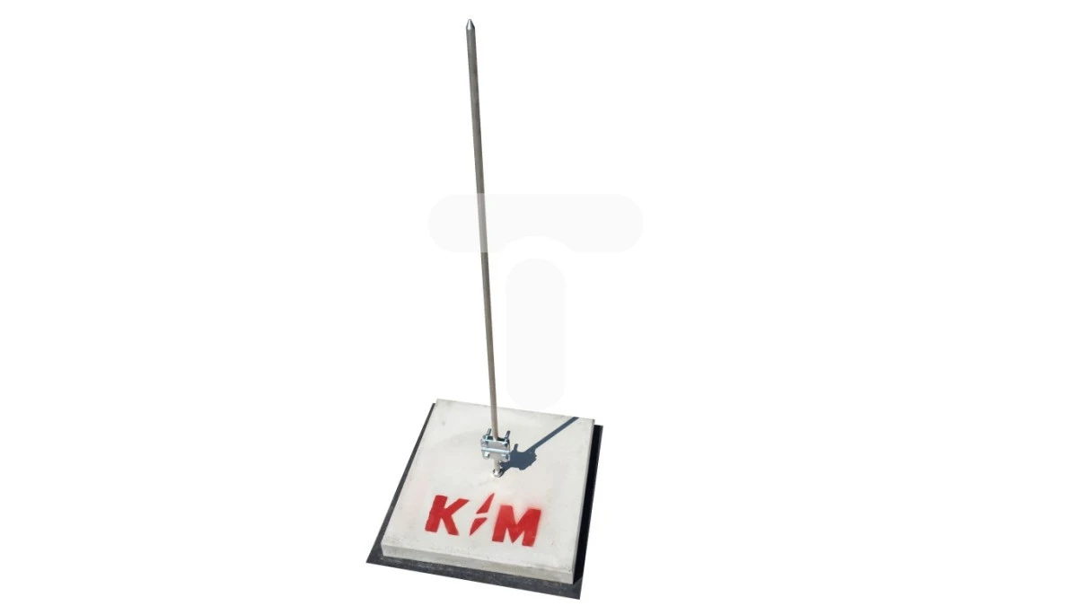 Maszt odgromowy na podstawie betonowej H=1m aluminiowy KM100 AL /1kpl./ - obrazek 1