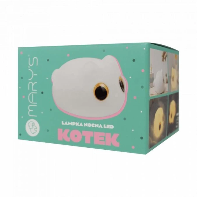 MARYS LAMPKA NOCNA LED KOTEK - obrazek 3