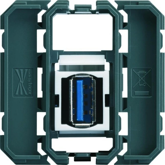 Lumina/Gallery Gniazdo USB 3.0 przelotowe 2M/1M WXF644 - obrazek 1
