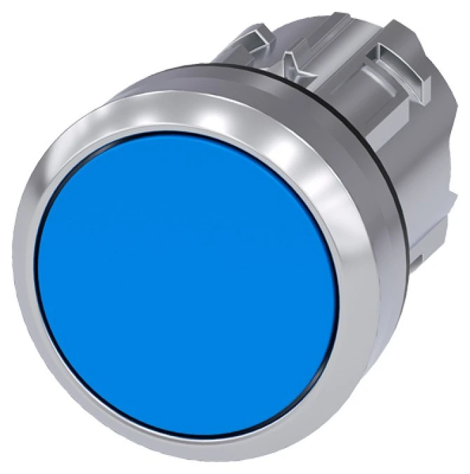 Napęd przycisku 22mm niebieski płaski z samopowrotem metalowy IP69k SIRIUS ACT 3SU1050‑0AB50‑0AA0 - obrazek 1