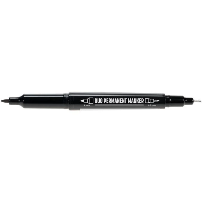 Marker dwustronny duo 2w1 0,5‑1,0 mm czarny LYRA - obrazek 2
