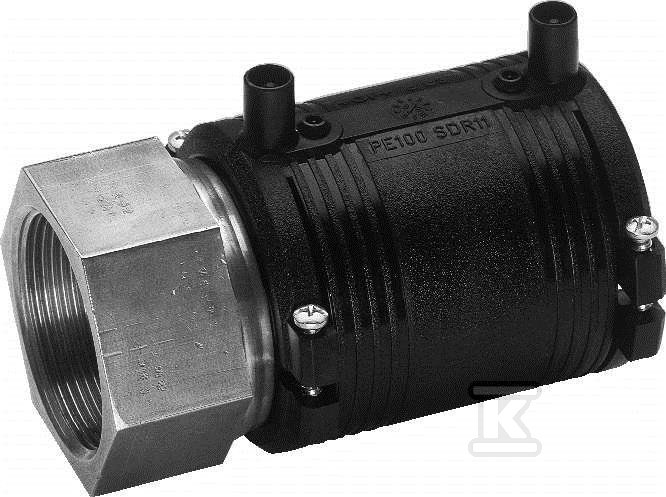 Mufa elektrooporowa/przejście PE-stal nierdzewna z gwintem wewnętrznym GW, d20x1/2" PE100, SDR11, PN10 gaz/PN16 woda 724920256 - obrazek 1