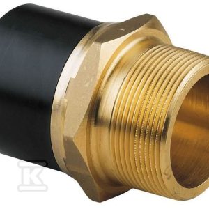 Adapter PE-mosiądz z gwintem zewnętrznym GZ, d20x1/2″ PE100, SDR11, PN10 gaz/PN16 woda, do montażu z elektromufą lub elektroredukcją 720920706 Adapter PE-mosiądz z gwintem zewnętrznym GZ, d20x1/2″ PE100, SDR11, PN10 gaz/PN16 woda, do montażu z elektromufą lub elektroredukcją 720920706