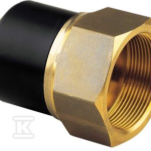 Adapter PE-mosiądz z gwintem wewnętrznym GW, d63x1 1/4″ PE100, SDR11, PN10 gaz/PN16 woda, do montażu z elektromufą lub elektroredukcją 720920231 Adapter PE-mosiądz z gwintem wewnętrznym GW, d63x1 1/4″ PE100, SDR11, PN10 gaz/PN16 woda, do montażu z elektromufą lub elektroredukcją 720920231
