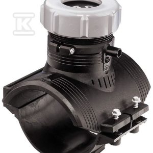 Obejma odcinająca z adapterem PE elektrooporowa, d75x2 3/4″ PE100, SDR11, PN10 gaz/PN16 woda, maksymalny przelot 50mm 193149247 Obejma odcinająca z adapterem PE elektrooporowa, d75x2 3/4″ PE100, SDR11, PN10 gaz/PN16 woda, maksymalny przelot 50mm 193149247