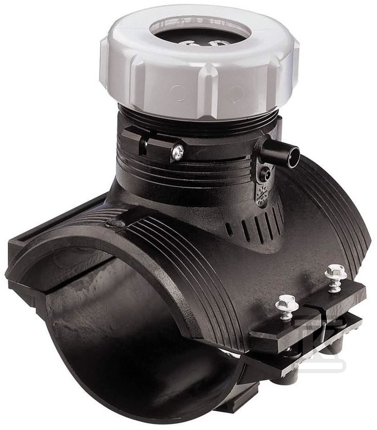 Obejma odcinająca z adapterem PE elektrooporowa, d90x2 3/4" PE100, SDR11, PN10 gaz/PN16 woda, maksymalny przelot 50mm 193149257 - obrazek 1