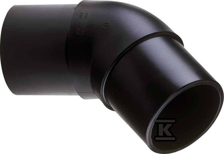 Kolano doczołowe długie 45ST. d180 PE100, SDR11, PN10 gaz/PN16 woda 753151018 - obrazek 1
