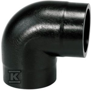 Kolano doczołowe krótkie 90ST. d32 PE100, SDR11, PN10 gaz/PN16 woda 753108608 Kolano doczołowe krótkie 90ST. d32 PE100, SDR11, PN10 gaz/PN16 woda 753108608