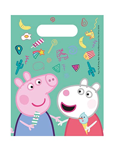 Prezentowe torebki urodzinowe Świnka Peppa 6 szt.