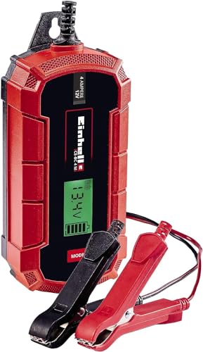 Einhell CE BC 4 M inteligentna ładowarka do akumulatora, sterowana mikroprocesorem, wielostopniowa z ładowaniem podtrzymującym zimowych akumulatorów o pojemności 100 Ah, maksymalny prąd ładowania A)