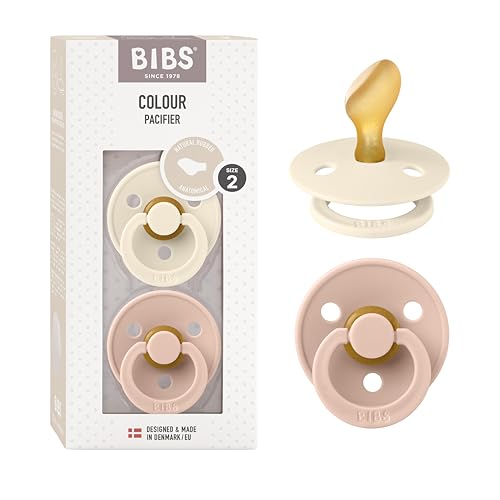 Bibs Colour Anatomical 2 Pack Ivory & Blush M Smoczek Anatomiczny Kauczuk Hevea