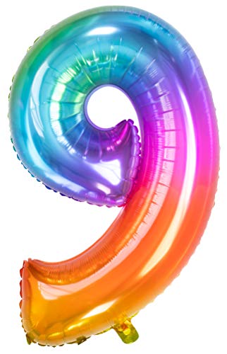 Folat Balon foliowy Yummy Gummy Rainbow Numer 9 86 cm - obrazek 1