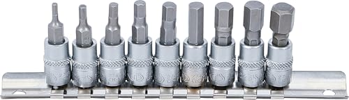 BGS 2749 Zestaw nasadek do bitów 6,3 mm (1/4″) gniazdo sześciokątne 3/32″ 3/8″ calowe 9 szt.