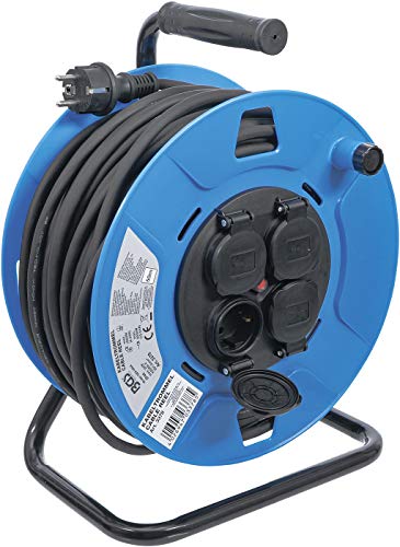 BGS 3378 Bęben na kabel 50 m 3 x 1,5 mm² 4 gniazda z zamknięciem IP 44 3500 W