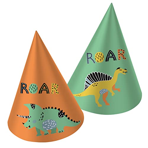 Folat 68328 Kapelusze Papier Dino Roars 6 sztuk