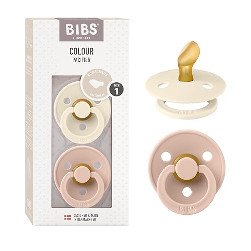 Bibs Colour Anatomical 2 Pack Ivory & Blush S Smoczek Anatomiczny Kauczuk Hevea