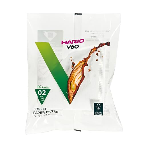 Hario VCF 02 100W Filtry Jednorazowe, Biały, 02/100 Sztuk