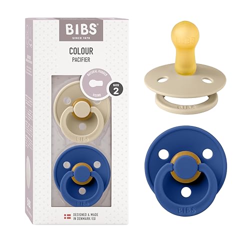 BIBS COLOUR 2 PACK VANILLA & CORNFLOWER M Smoczek Uspokajający kauczuk Hevea