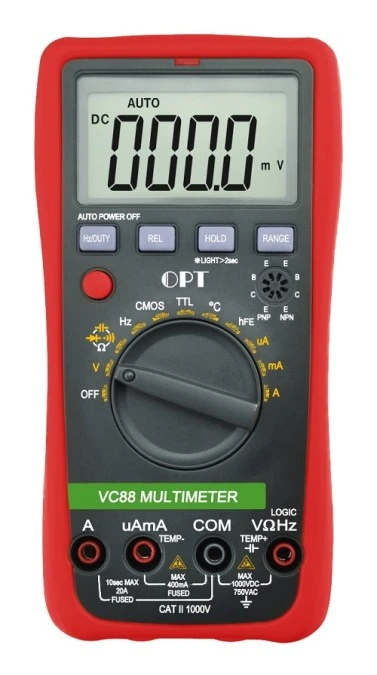 Multimetr uniwersalny tester TTL CMOS hFE VC88 - obrazek 1