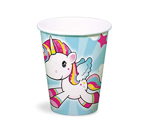 Folat Kubki jednorazowe Unicorn 250 ml 8 sztuk