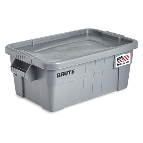 Rubbermaid Commercial Products FG9S3000GRAY BRUTE torba na zakupy z pokrywką, 53 l, szara - obrazek 1