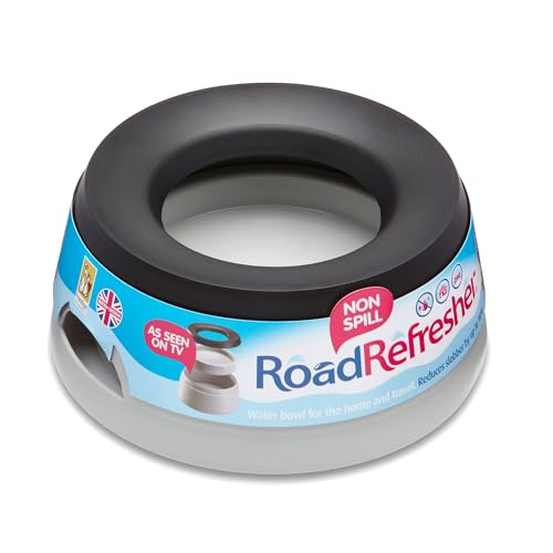 Miska dla psa ROAD REFRESHER SGRR nierozlewająca, mała, szara