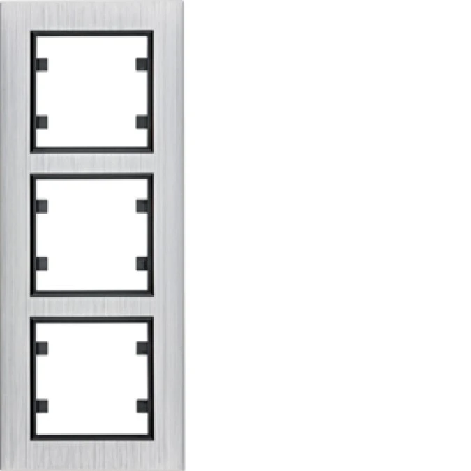 Lumina passion Ramka 3‑krotna pionowa aluminium srebrne WL9132 - obrazek 1