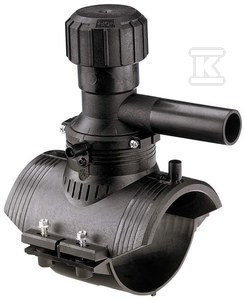 Obejma do nawiercania elektrooporowa, d400x63 PE100, SDR11, PN10 gaz/PN16 woda, z obrotowym (360 stopni) odejściem, do nawiercania rur SDR11 193131878 - obrazek 1