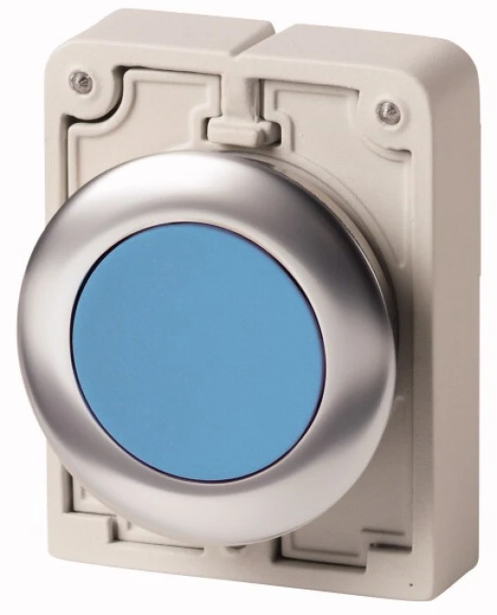 Napęd przycisku 30mm płaski niebieski z samopowrotem M30C‑FD‑B 182921 - obrazek 1