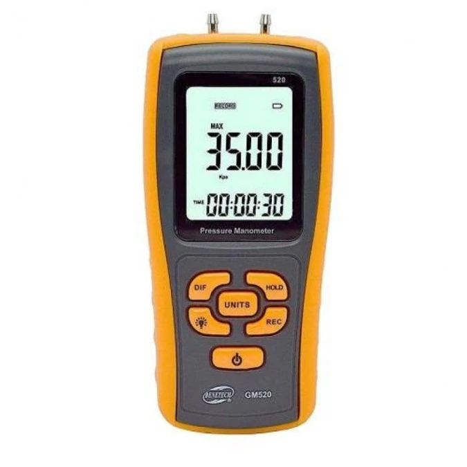 Manometr różnicowy Benetech GM520 0,35 bar - obrazek 1