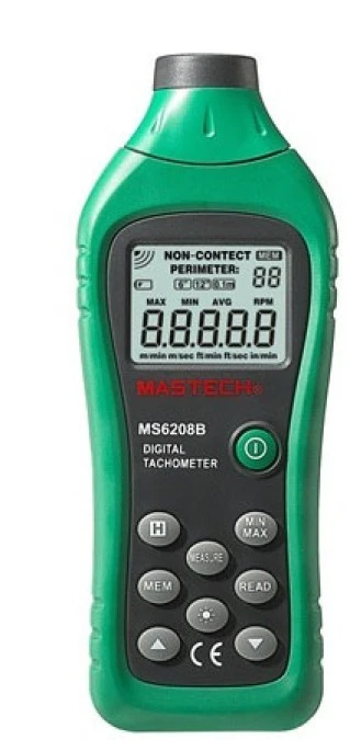 Miernik obrotów laserowy tachometr, Zakres pomiarowy prędkości obrotowej: 50‑99999 RPM MS‑6208B - obrazek 1