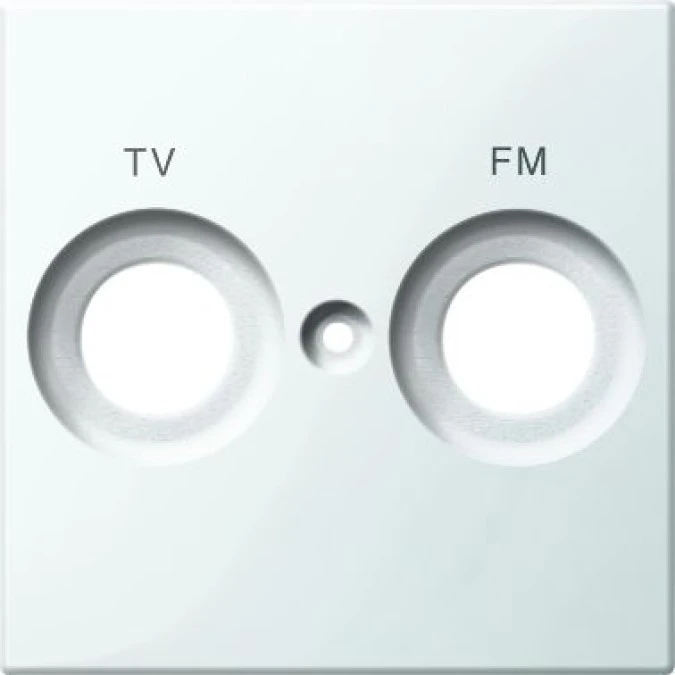 Merten System M Płytka centralna gniazda antenowego FM+TV biały polarny MTN299919 - obrazek 1