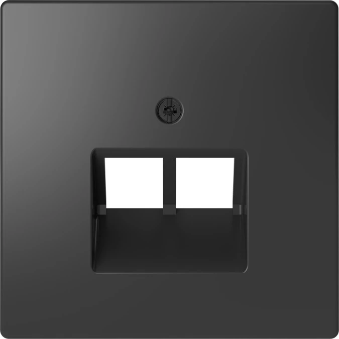Merten System D Plakietka gniazda komputerowego 2xRJ45 antracyt MTN4522‑6034 - obrazek 2
