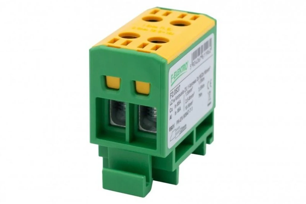 LZ w korpusie ZU 1‑torowa 2×16/2x16mm2 Al/Cu ‑ żółto/zielona