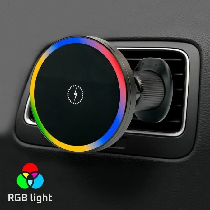 Magnetyczny uchwyt samochodowy z ładowarką indukcyjną zgodny z MagSafe everActive MC‑W15 PRO 15W