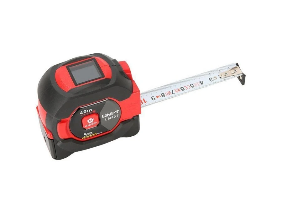 Miara z dalmierzem laserowym, zakres dalmierza laserowego 40m taśma miernicza 5m UT‑LM40T 40m - obrazek 1