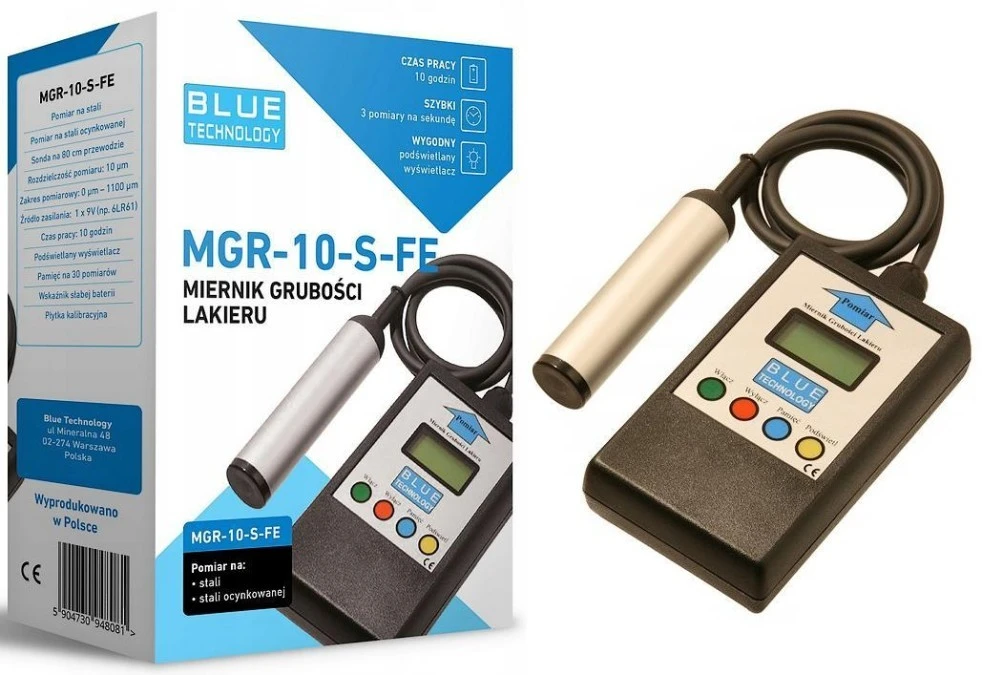 Miernik grubości lakieru Blue Technology MGR‑10‑S‑FE - obrazek 1